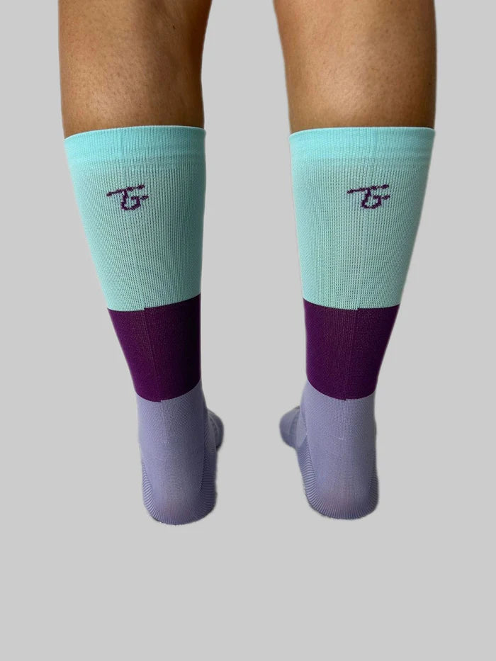 Media Ciclismo Bloques Lila Morado Ice