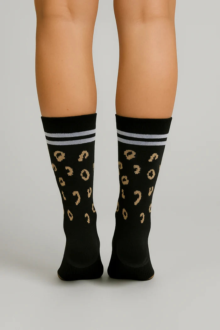 Media Ciclismo Negro Arabescos Kaki