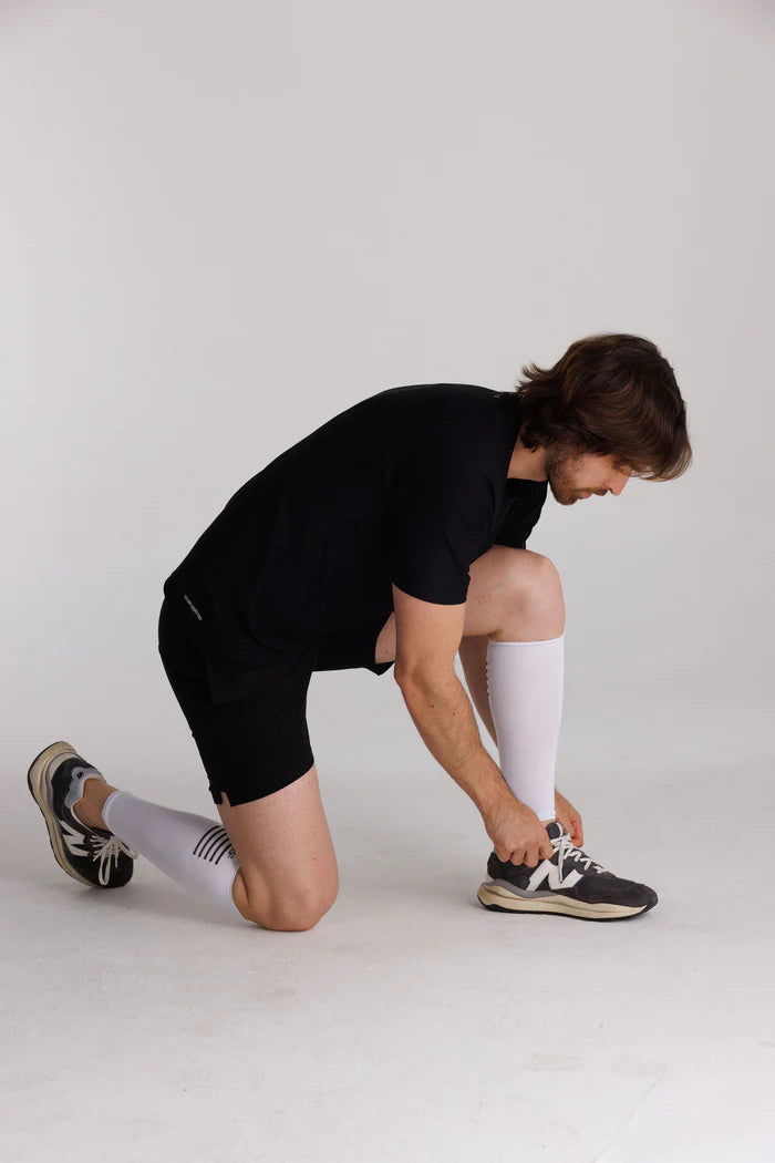 Media con Compresion Pantorrillera Blanco