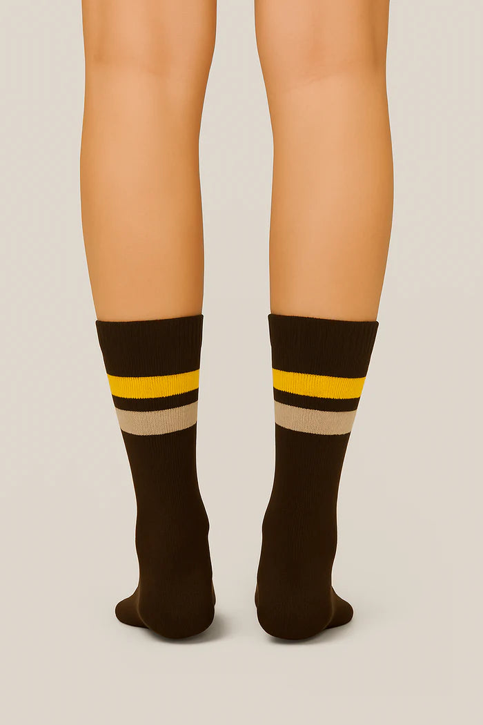 Media Ciclismo Bandas Cafe Kaki Amarillo