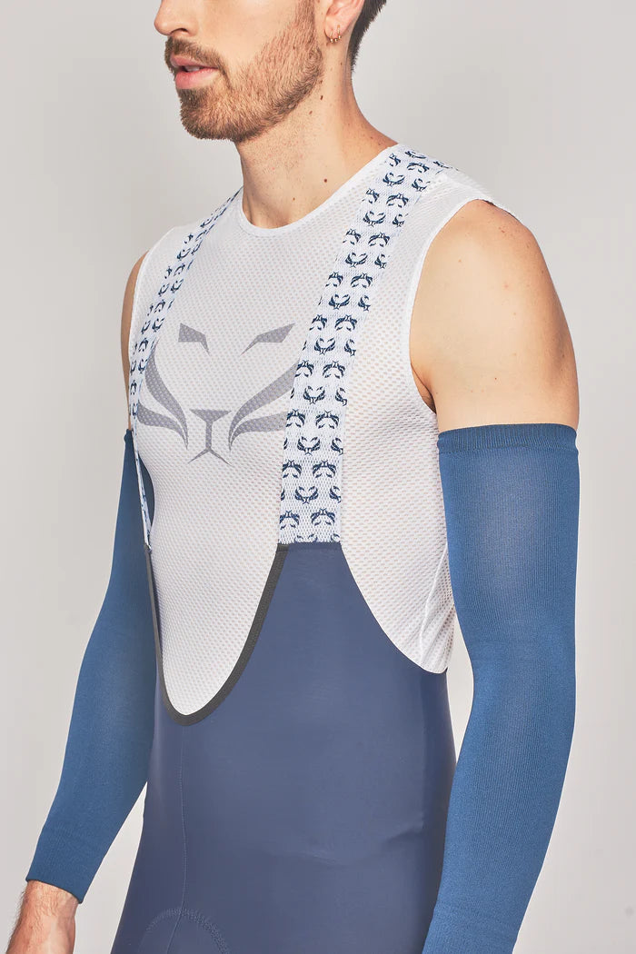 Manga Ciclismo Microfibra Azul Oscuro