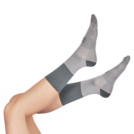 Media Ciclismo Bloques Gris Claro Gris Oscuro