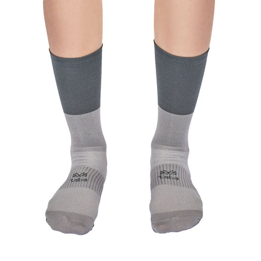 Media Ciclismo Bloques Gris Claro Gris Oscuro