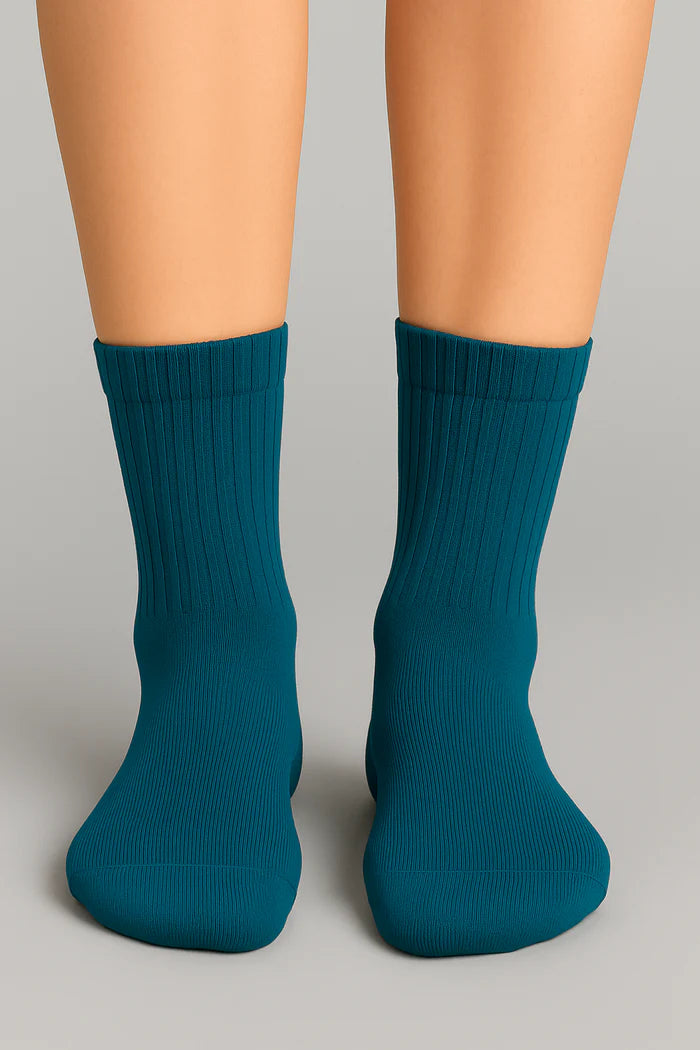 Media Ciclismo Doble Brand Cobalto Amarillo