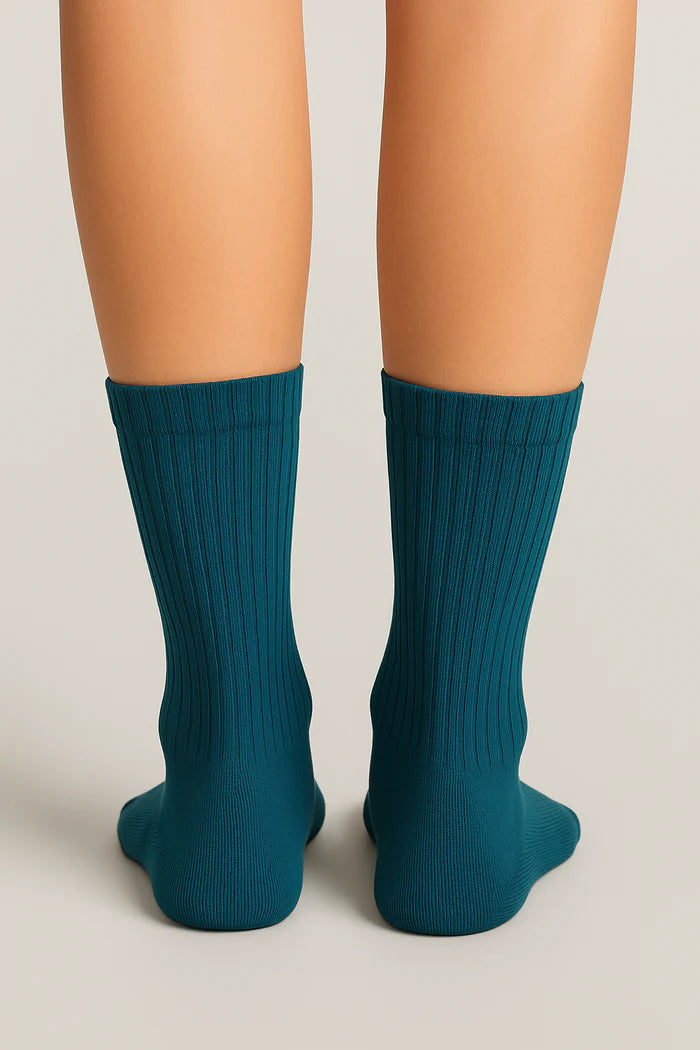 Media Ciclismo Doble Brand Cobalto Amarillo