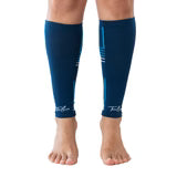 Media con Compresion Pantorrillera 3D Azul Oscuro Turqueza Blanco