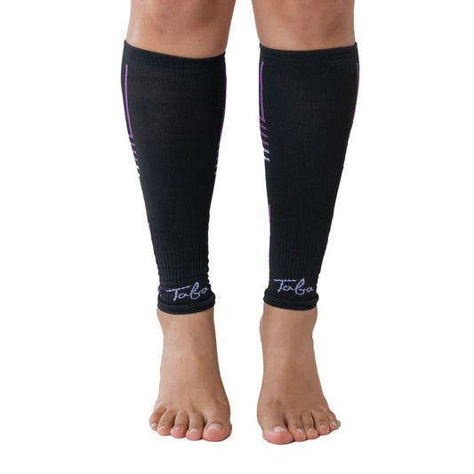 Media con Compresión Pantorrillera 3D Negro Morado Lila