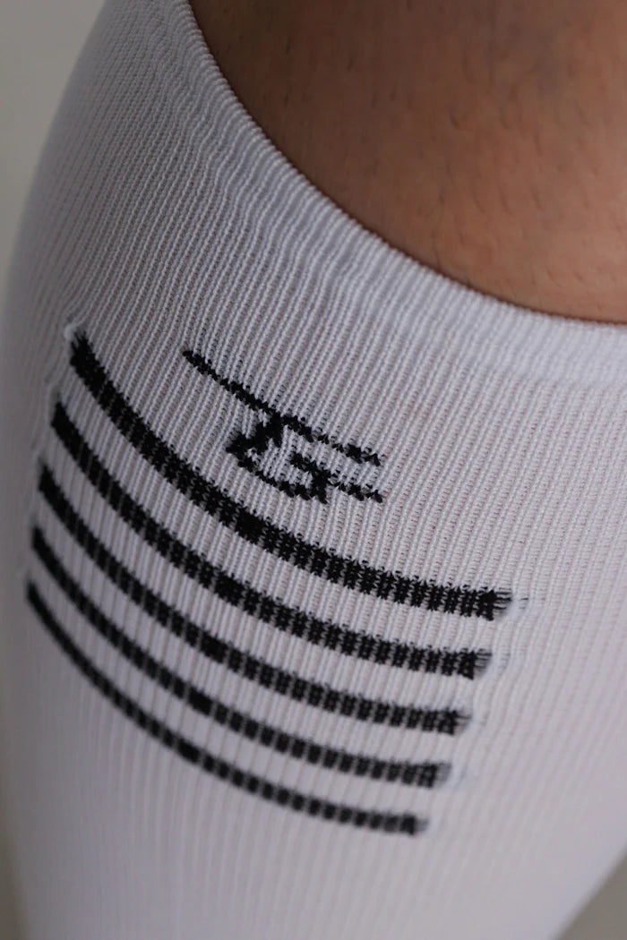 Media con Compresion Pantorrillera Blanco