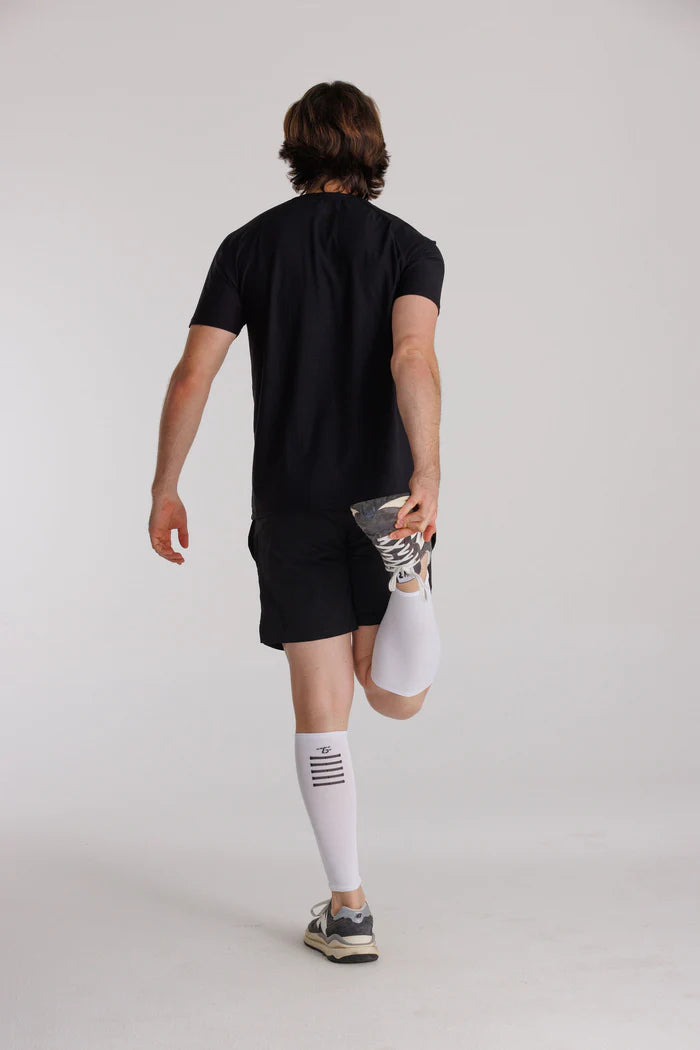 Media con Compresion Pantorrillera Blanco