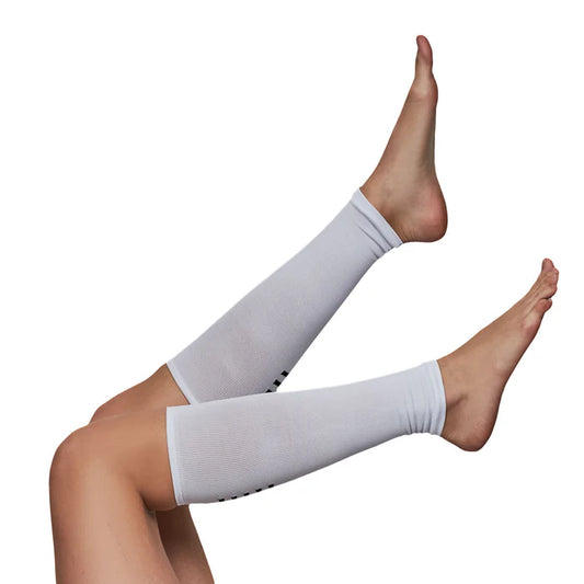 Media con Compresion Pantorrillera Blanco