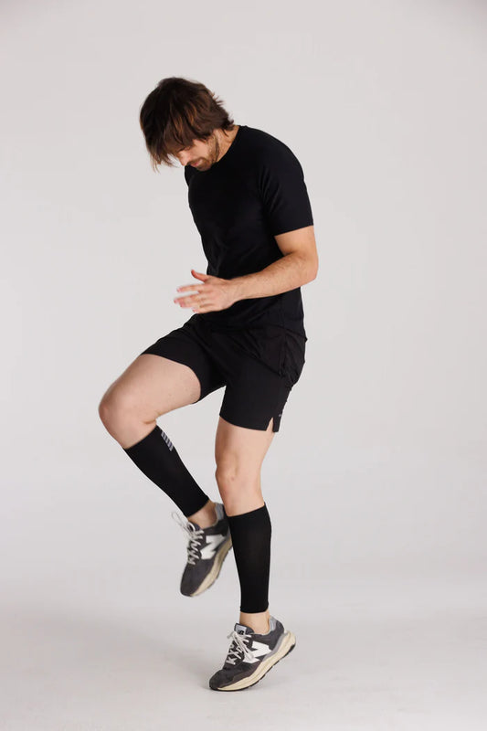 Media con Compresión Pantorrillera Negra