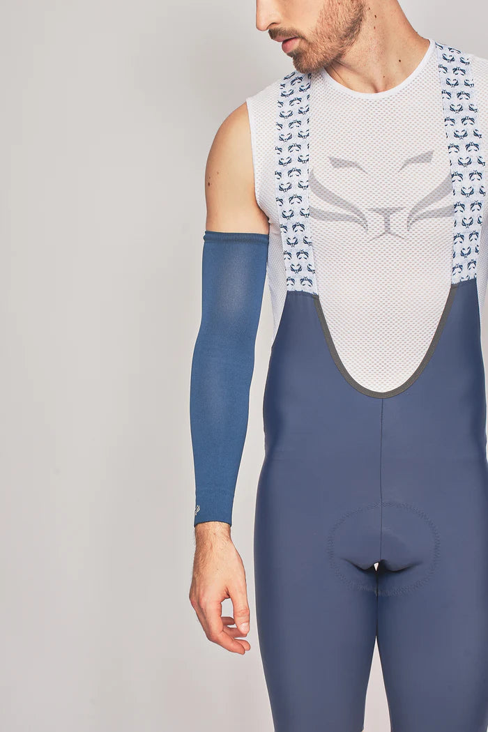 Manga Ciclismo Microfibra Azul Oscuro